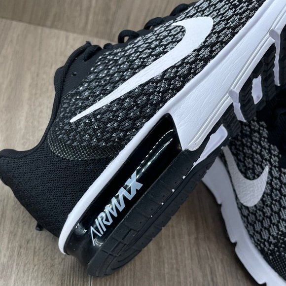 Nike Sneakers Womens Sz 9.5 Air Max Sequent 2 Athletic Running Shoes Black White - Picture 9 of 11